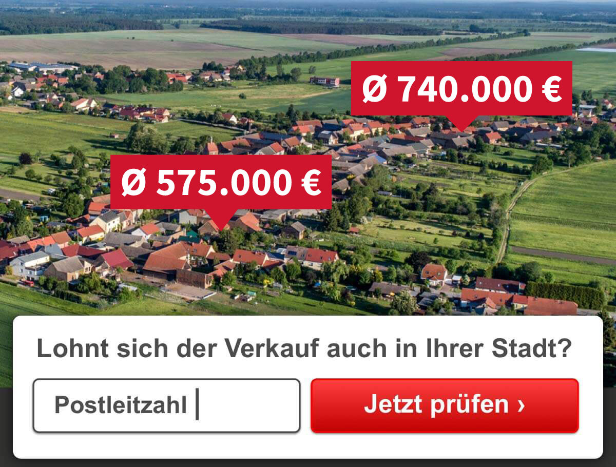 Luftaufnahme und Immobilienpreise